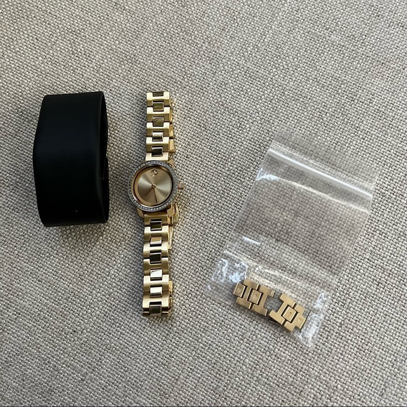 Ladies Movado Bold Champagne Dial Gold-Tone Diamond Bezel Watch - Picture 7 of 11